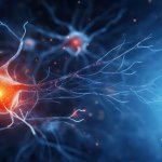 A 3D graphic of neurons and nerves, illustrating chronic nerve pain